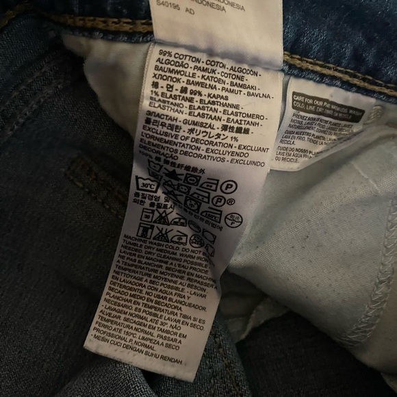 Levis Jeans 14 M 529 Curvy Bootcut Stretch Blue Denim 14M Boot Cut - Picture 7 of 9